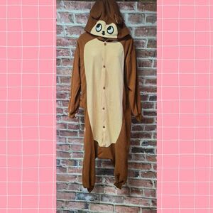 Unisex SILVER LILLY Kigurumi Button Down Onesie Monkey Pajama Small
